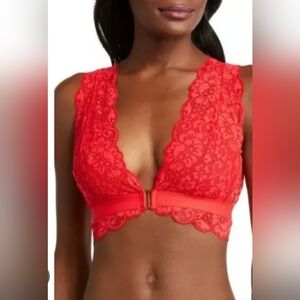 Free‎ People -We are HAH -Got Ur Back Bra in Siren Red Size Small NWT